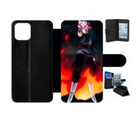 Etui À Rabat Pour Iphone 11 Pro - Dbz Black Goku Crimson Warrior The Flame Of Rebellion - Simili-Cuir - Noir