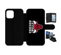Etui À Rabat Pour Iphone 12 Pro - Chicago Bulls Nba - Simili-Cuir - Noir