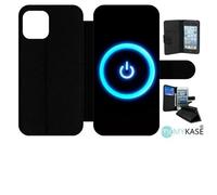 Etui à rabat pour iPhone 12 Pro - MY-KASE - Power - Simili-cuir - Noir - Coque rigide - Fermeture aimantée