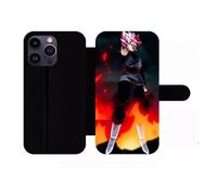 Etui À Rabat Pour Iphone 14 Pro Max - Dbz Black Goku Crimson Warrior The Flame Of Rebellion - Simili-Cuir - Noir