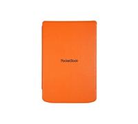 - Etui à rabat pour lecteur eBook - cuir imitation PU, coton, plastique - orange - pour PocketBook Verse, Verse PRO
