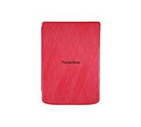 - Etui à rabat pour lecteur eBook - cuir imitation PU, coton, plastique - rouge - pour PocketBook Verse, Verse PRO