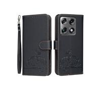 Etui à rabat pour Motorola Signature 5G protection RFID, antichoc, fin, fermeture magnétique, portefeuille en cuir avec 3 emplacements pour cartes et