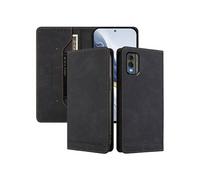 Etui à rabat pour Nokia C32 protection RFID, étui portefeuille magnétique fin en cuir PU avec 2 emplacements pour cartes, compatible avec Nokia