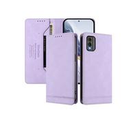 Etui à rabat pour Nokia C32 protection RFID, étui portefeuille magnétique fin en cuir PU avec 2 emplacements pour cartes, compatible avec Nokia