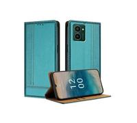 Etui à rabat pour Nokia HMD Pulse Pro antichoc - Aimant intégré - Porte-cartes - Fonction support - Cuir Vert