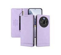 Etui à rabat pour Nubia Focus Pro 5G protection RFID, étui portefeuille magnétique fin en cuir PU avec 2 emplacements pour cartes, compatible avec