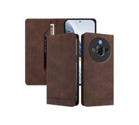 Etui à rabat pour Nubia Focus Pro 5G protection RFID, étui portefeuille magnétique fin en cuir PU avec 2 emplacements pour cartes, compatible avec