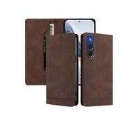 Etui à rabat pour Nubia Red Magic 10 Air protection RFID, étui portefeuille magnétique fin en cuir PU avec 2 emplacements pour cartes, compatible