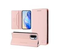 Etui à rabat pour OnePlus 15R protection RFID, magnétique et antichoc, en cuir PU avec 2 emplacements pour cartes, compatible avec OnePlus 15R-Rose