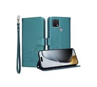 Etui à rabat pour OPPO A15 protection RFID, antichoc, fin, fermeture magnétique, portefeuille en cuir avec 3 emplacements pour cartes et dragonne