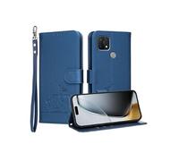 Etui à rabat pour OPPO A15 protection RFID, antichoc, fin, fermeture magnétique, portefeuille en cuir avec 3 emplacements pour cartes et dragonne