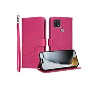 Etui à rabat pour OPPO A15 protection RFID, antichoc, fin, fermeture magnétique, portefeuille en cuir avec 3 emplacements pour cartes et dragonne