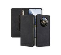 Etui à rabat pour Realme 12 4G protection RFID, étui portefeuille magnétique fin en cuir PU avec 2 emplacements pour cartes, compatible avec Realme