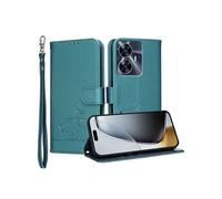 Etui à rabat pour Realme C55 protection RFID, antichoc, fin, fermeture magnétique, portefeuille en cuir avec 3 emplacements pour cartes et dragonne