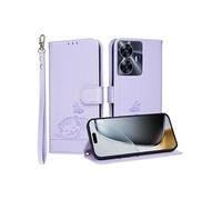 Etui à rabat pour Realme C55 protection RFID, antichoc, fin, fermeture magnétique, portefeuille en cuir avec 3 emplacements pour cartes et dragonne