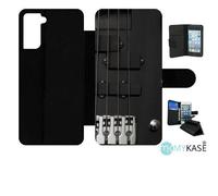 Etui à rabat pour Samsung Galaxy S21+ 5G - Guitare 1 - Simili-cuir - Bord noir