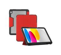 Mobilis - Étui à rabat pour tablette - robuste - avec un dos transparent et des coins renforcés - rouge - 11" - pour Apple 10.9-inch iPad Wi-Fi, Wi-Fi + Cellular; iPad A16 Wi-Fi, A16 Wi-Fi + Cellular