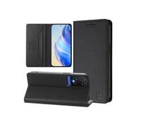 Etui à rabat pour TCL 505 protection RFID, magnétique et antichoc, en cuir PU avec 2 emplacements pour cartes, compatible avec TCL 505-Noir