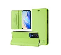Etui à rabat pour TCL 505 protection RFID, magnétique et antichoc, en cuir PU avec 2 emplacements pour cartes, compatible avec TCL 505-Vert clair