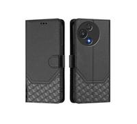 Etui à rabat pour TCL 60 5G , fermeture magnétique, protection RFID, étui portefeuille en cuir PU avec 3 emplacements pour cartes-Noir