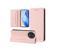 Etui à rabat pour TCL 60R protection RFID, magnétique et antichoc, en cuir PU avec 2 emplacements pour cartes, compatible avec TCL 60R-Rose