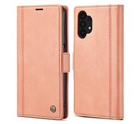 Étui à rabat pour téléphone Compatible with Samsung Galaxy A32 5G Étui portefeuille rétro PU Cuir + Soft antichoc TPU Coquille intérieure, couvercle de protection du téléphone à bascule avec bûche à f