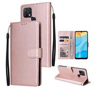 Étui à rabat pour téléphone Oppo A15 15S A35, étui portefeuille pour Oppo A15 15S A35, étui portefeuille en cuir synthétique de qualité supérieure [dragonne] Folio à rabat avec poches pour cartes