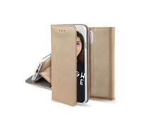 JAYM - Étui à rabat pour téléphone portable - magnétique, support - faux cuir polyuréthane - or - pour Samsung Galaxy S23+ Dorée G