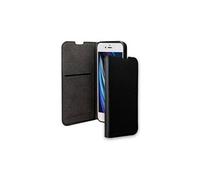 - Etui à rabat pour téléphone portable - portefeuille pliable - plastique - noir - pour Apple iPhone 6, 6s, 7, 8, SE (2e génération), SE (3rd