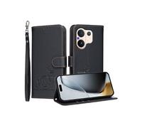 Etui à rabat pour VIVO V60 protection RFID, antichoc, fin, fermeture magnétique, portefeuille en cuir avec 3 emplacements pour cartes et dragonne