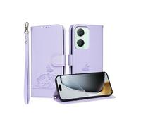 Etui à rabat pour VIVO Y03 4G protection RFID, antichoc, fin, fermeture magnétique, portefeuille en cuir avec 3 emplacements pour cartes et dragonne