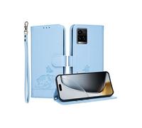 Etui à rabat pour VIVO Y33S protection RFID, antichoc, fin, fermeture magnétique, portefeuille en cuir avec 3 emplacements pour cartes et dragonne