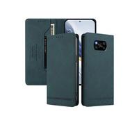 Etui à rabat pour Xiaomi POCO X3/X3 Pro/X3 NFC protection RFID, étui portefeuille magnétique fin en cuir PU avec 2 emplacements pour cartes,