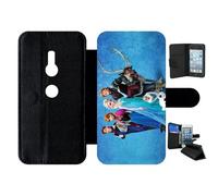 Etui À Rabat Pour Xperia Xz2 - Frozen Reine Des Neiges - Simili-Cuir - Noir