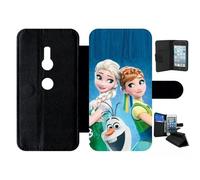 Etui À Rabat Pour Xperia Xz2 - La Reine Des Neiges - Simili-Cuir - Noir