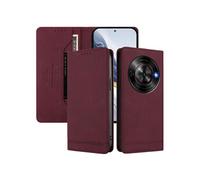 Etui à rabat pour ZTE Nubia Focus 5G protection RFID, étui portefeuille magnétique fin en cuir PU avec 2 emplacements pour cartes, compatible avec