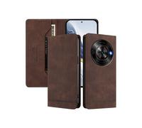 Etui à rabat pour ZTE Nubia Focus 5G protection RFID, étui portefeuille magnétique fin en cuir PU avec 2 emplacements pour cartes, compatible avec