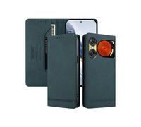 Etui à rabat pour ZTE Nubia Music 2 protection RFID, étui portefeuille magnétique fin en cuir PU avec 2 emplacements pour cartes, compatible avec ZTE