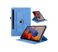 Etui à rabat rotatif à 360° pour Samsung Galaxy Tab S9 Plus , résistant aux chocs et doté d'un support vertical-Bleu