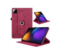 Etui à rabat rotatif à 360° pour Xiaomi Pad 7 , résistant aux chocs et doté d'un support vertical-Rouge