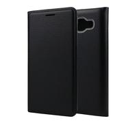 Etui A Rabat Samsung Galaxy J7 J710 (2016) Noir Full Cover Eco-Cuir (Pu)