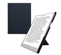 kwmobile Coque Compatible avec Remarkable Paper Pro Coque - Étui à Rabat Similicuir avec Fonction Support Fermeture Magnétique et Porte-Stylet - Bleu foncé