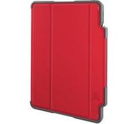 STM Bags Dux Plus Case Étui à Rabat pour Apple iPad Air 10,9" (2022 & 2020) Rouge/Transparent [Support pour Stylo Apple I Militaire Standard I Imperméable I Fonction Support I Wake/Sleep]