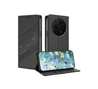 Etui à rabat TCL 605 Portefeuille Magnétique Support Noir