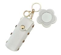 Étui à Rouge à Lèvres avec Miroir Double Face - Porte-Baume À Lèvres en Cuir PU,Organisateur de Maquillage Portable pour Femme Voyage Sac à Main Voiture Clés