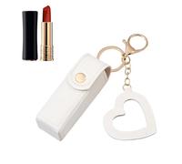 Étui À Rouge À Lèvres Portable, Petit Étui À Rouge À Lèvres - Étuis De Voyage De Maquillage | Organisateur De Rouge À Lèvres en Cuir PU, avec Pendentif d'amour, pour Le Nouvel an Et L'anniversair