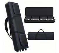 Étui à roulettes pour clavier 88 touches (135,9 x 35,1 x 17,3 cm), housse de clavier avec poignées et bandoulières, compatible avec Yamaha P125 et la plupart des claviers à 88 touches | Housse de
