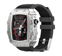 Étui à sangle de montre en caoutchouc avec kit de modification du film trempé ， pour 9 8 7 6 5 4 SE Série 44 mm 45 mm Mise à niveau de la bande de surveillance Remplacez les accessoires de sangle