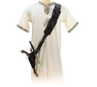 étui à Silex Pour Pirate Médiéval Holster De Pistolet à épaule Unique Chevalier Steampunk Revolver Bag (Black)